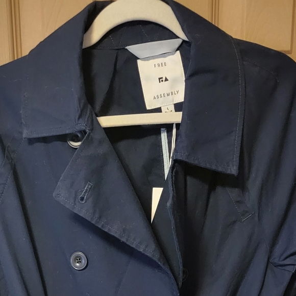 Celebrity Pink size Large, Navy Trench Coat, NWT - Picture 2 of 2